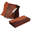 6 Piece Steel & Wood Steak Knife Set